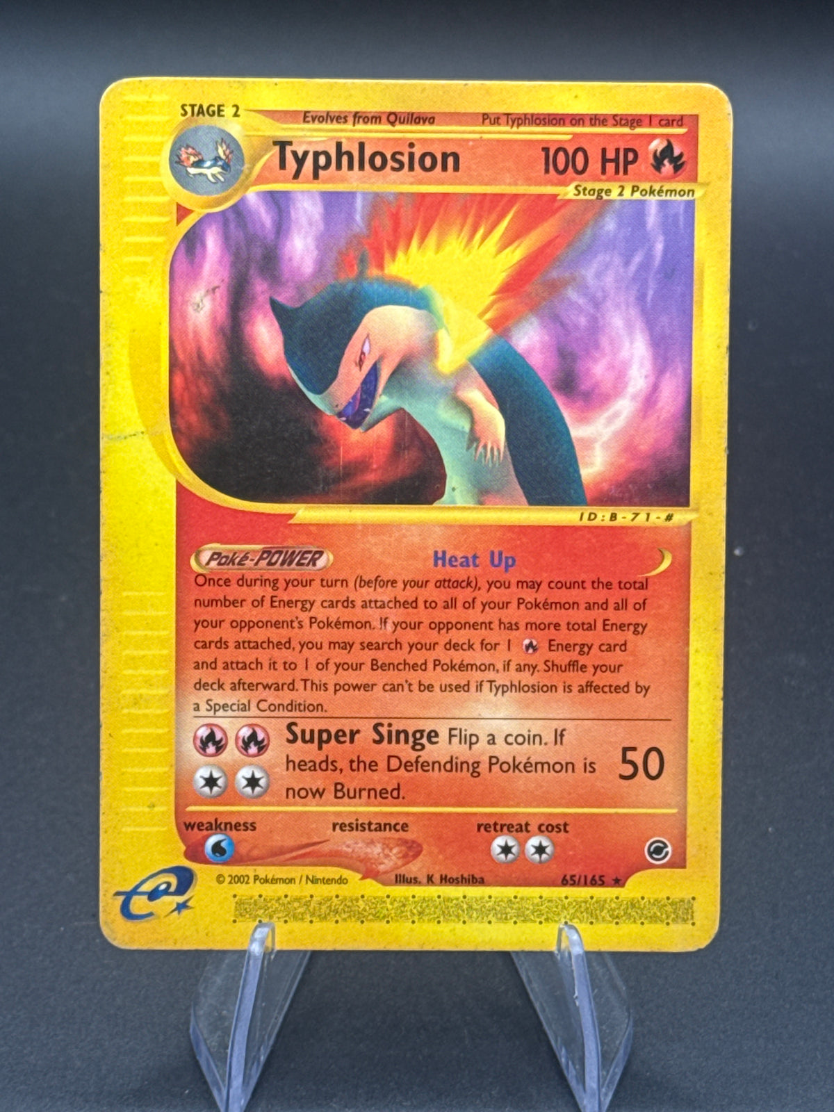 Pokemon TCG 2002 Typhlosion 65/165 Expedition