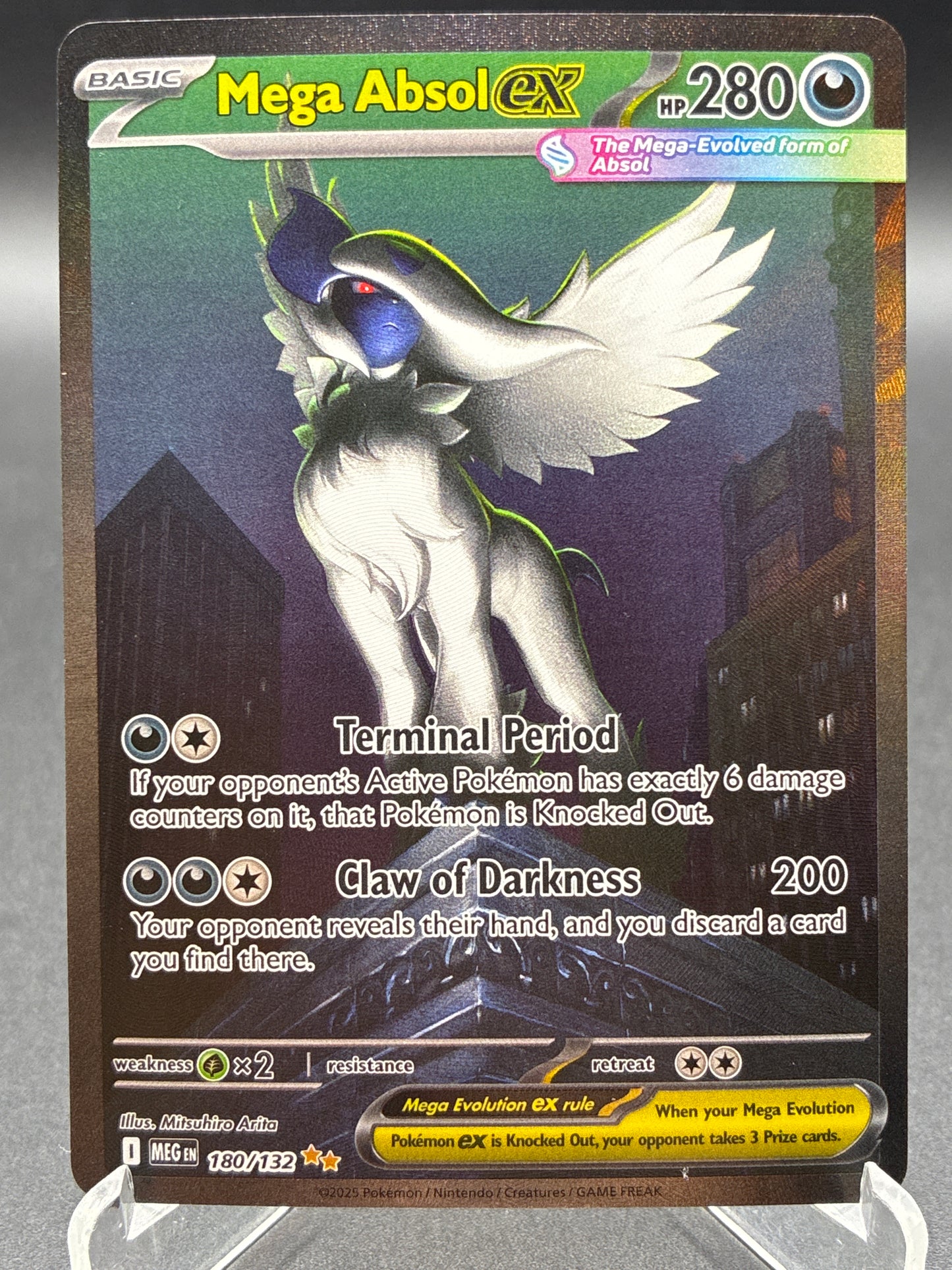 Pokémon TCG: 2025 - Mega Absol ex - 180/132 - MEG: Mega Evolution
