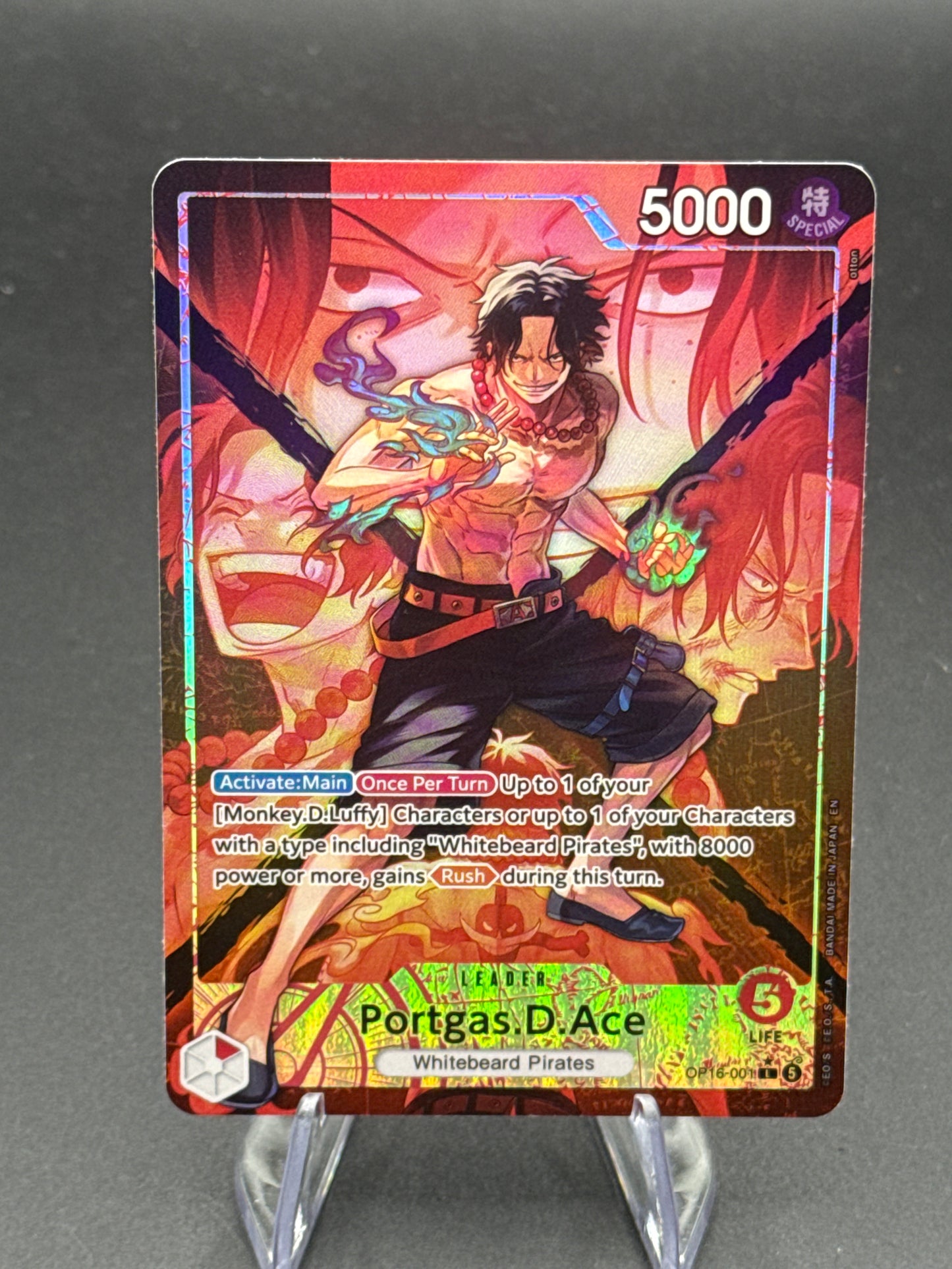 One Piece TCG: 2026 Portgas.D.Ace (001) (Alternate Art) - The Time of Battle (OP16)