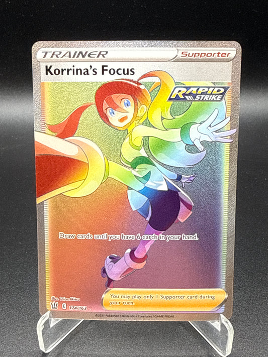 Pokémon TCG: 2021 Korrina's Focus 174/163 SWSH: Battles Styles (Secret)