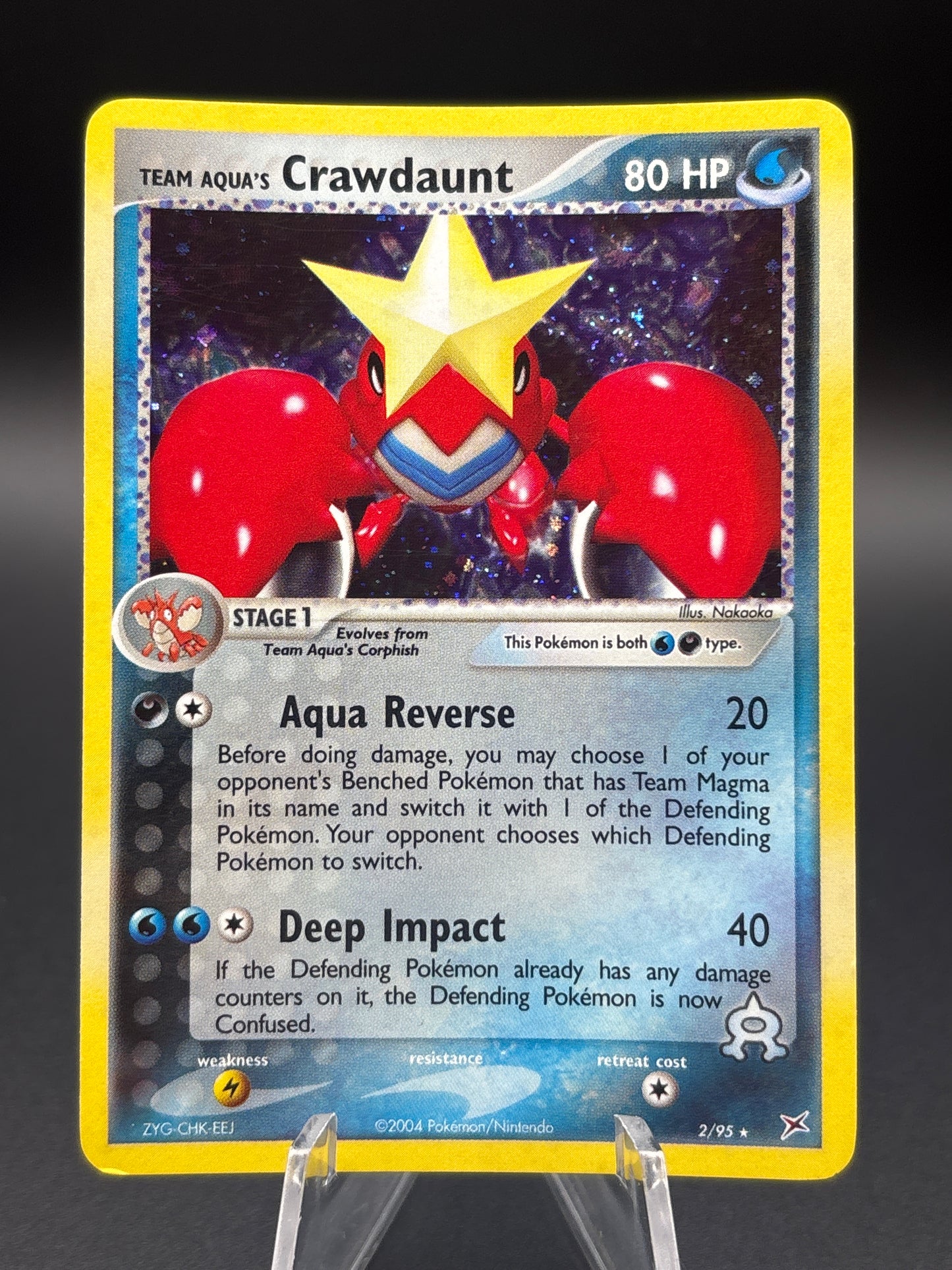 Pokémon TCG: Team Magma's Crawdaunt 2/95 Team Magma vs Team Aqua