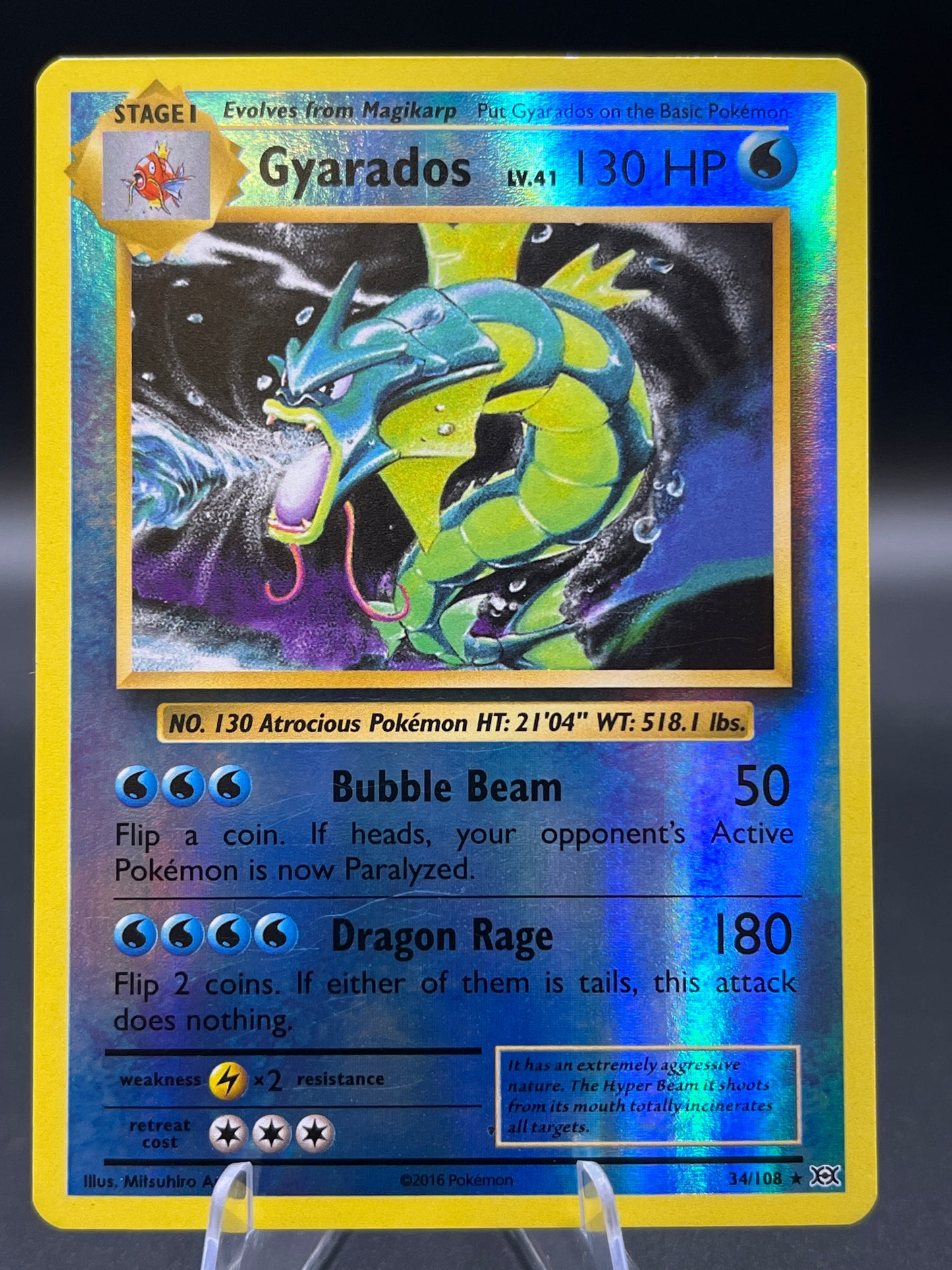 Pokémon TCG: 2016 Gyarados 34/108 XY: Evolutions