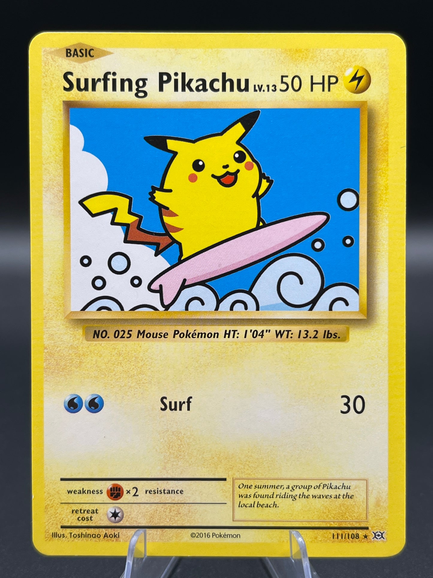 Pokémon TCG: 2016 Surfing Pikachu 111/108 XY: Evolutions