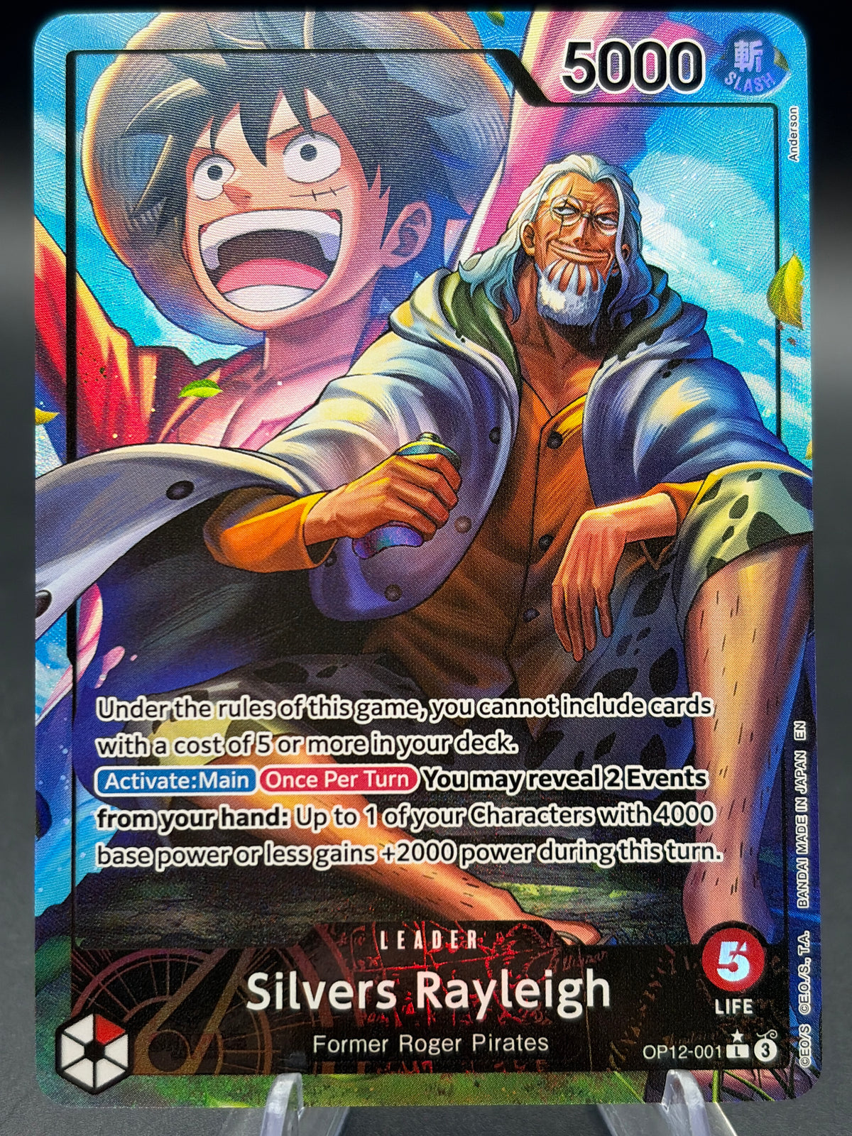 One Piece TCG: Silvers Rayleigh OP12-001 Legacy of the Master