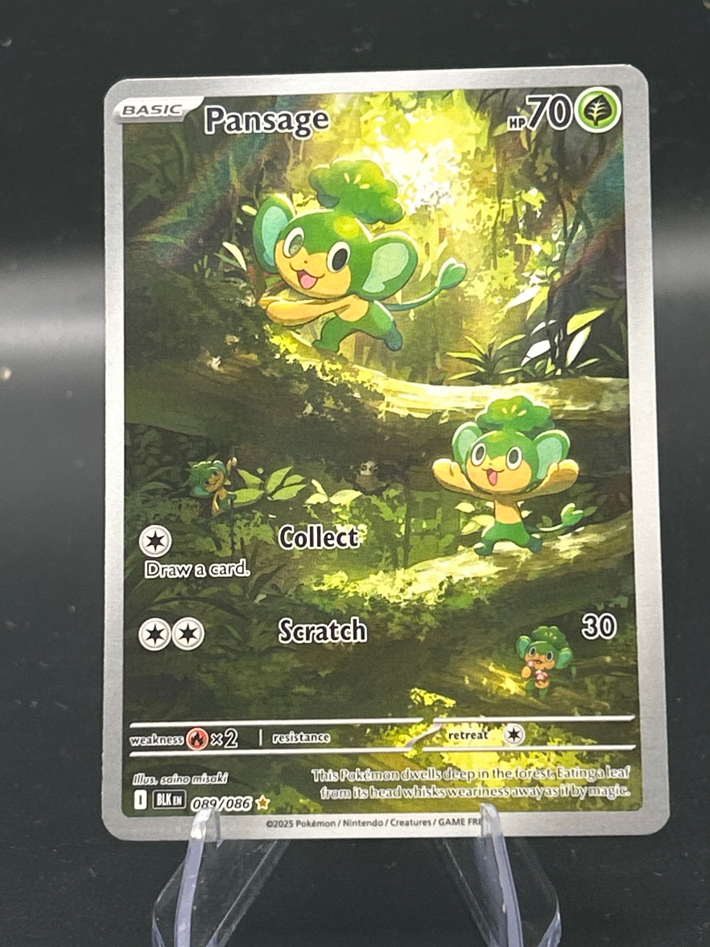 Pokémon TCG: 2025 Pansage 089/086  SV: Black Bolt