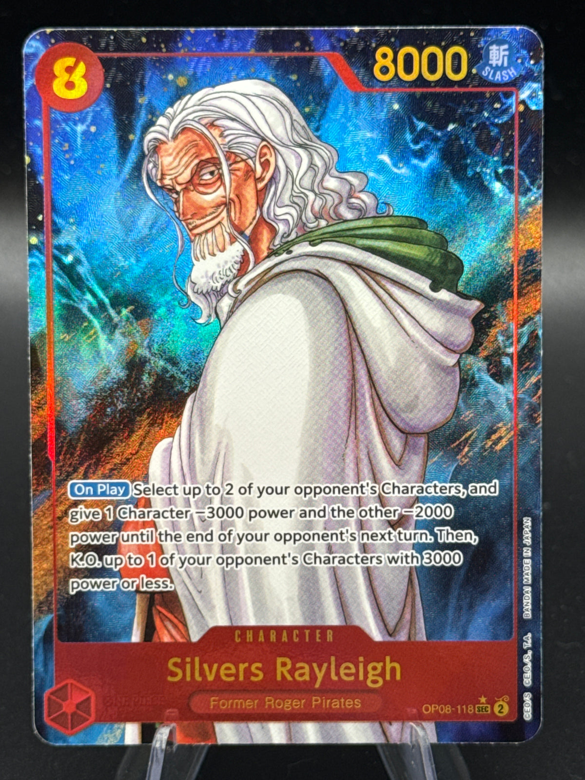 One Piece TCG: Silvers Rayleigh OP08-118 SEC Two Legends