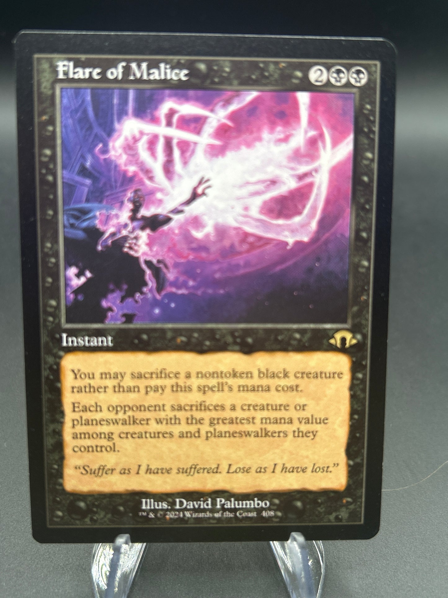 Magic The Gathering: Flare of Malice (Retro Frame) - Modern Horizons 3 (MH3)