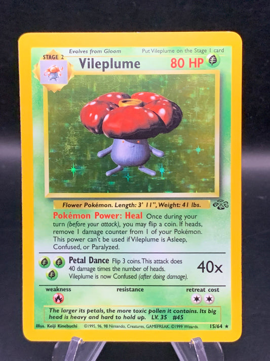 Pokémon TCG: 1999 Vileplume 15/64 Jungle Unlimited Holo