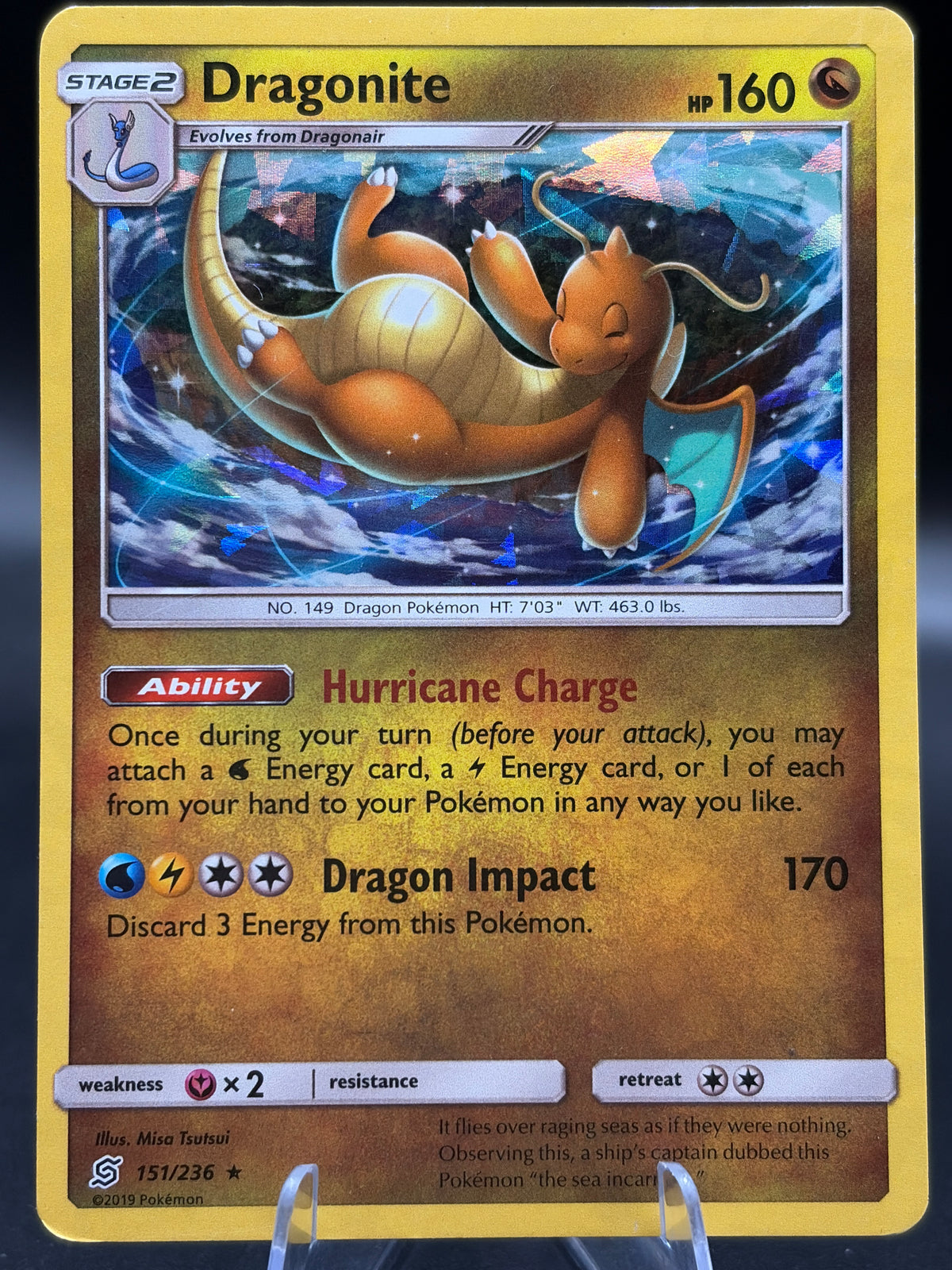 Pokémon TCG: 2019 Dragonite (Cracked Ice Holo) - 151/236 - SM: Sun & Moon Promos