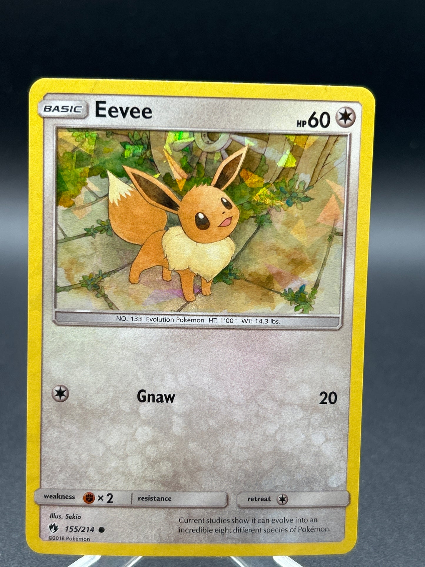 Pokémon TCG: 2018 Eevee - 155/214 - Cracked Ice Holo - Let's Play, Eevee! - Deck Exclusives (PR)