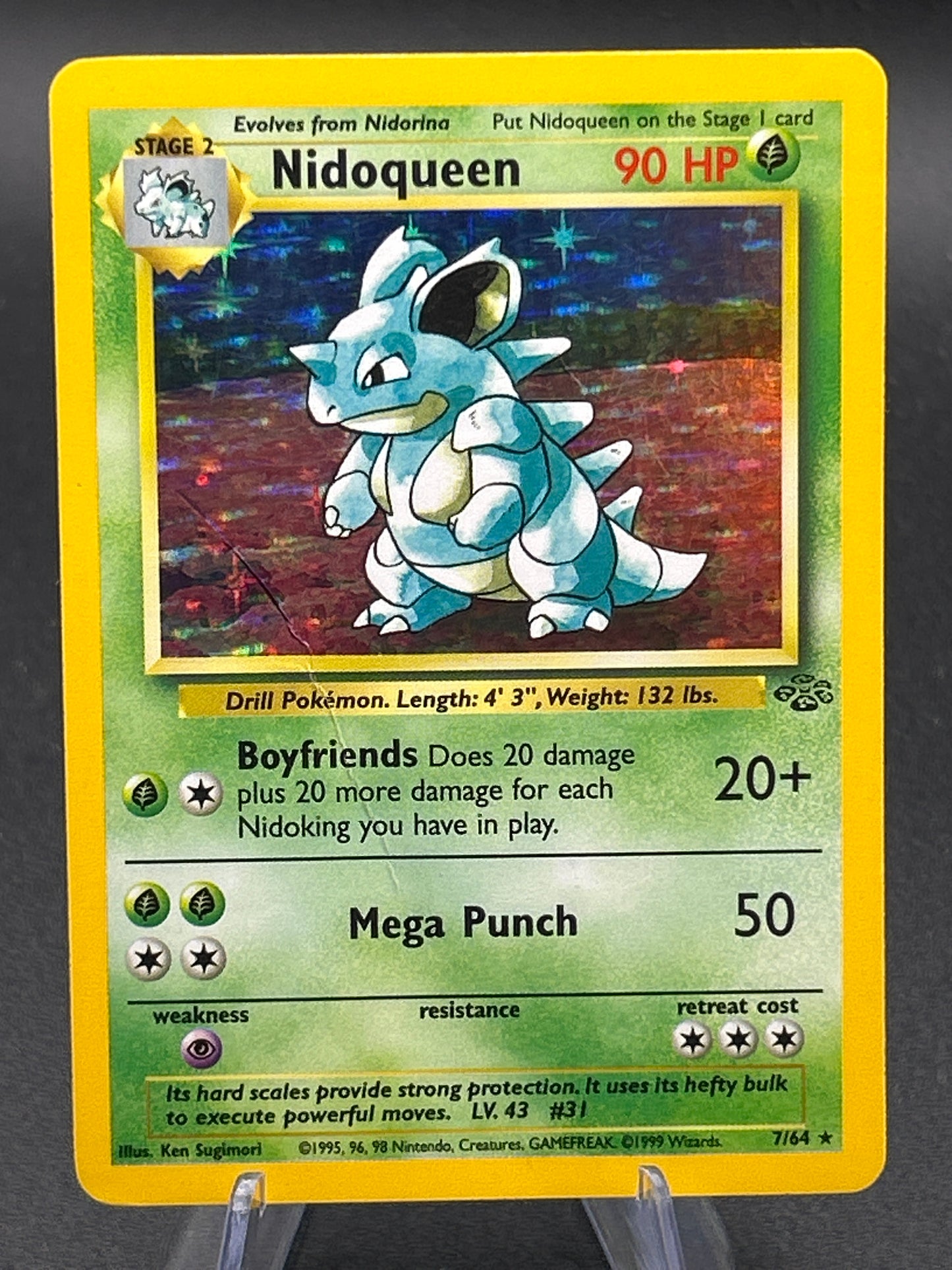 Pokémon TCG: 1999 Nidoqueen 7/64 Jungle Holo