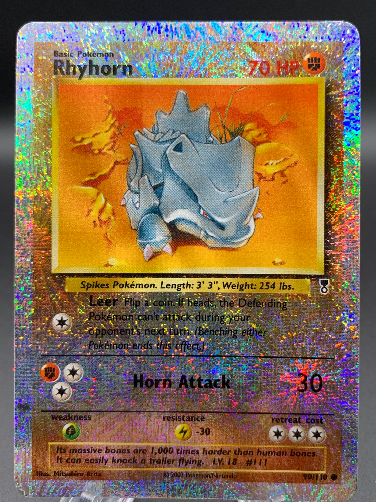 Pokémon TCG: 2002 Rhyhorn - 90/110 - Legendary Collection Reversed Holo