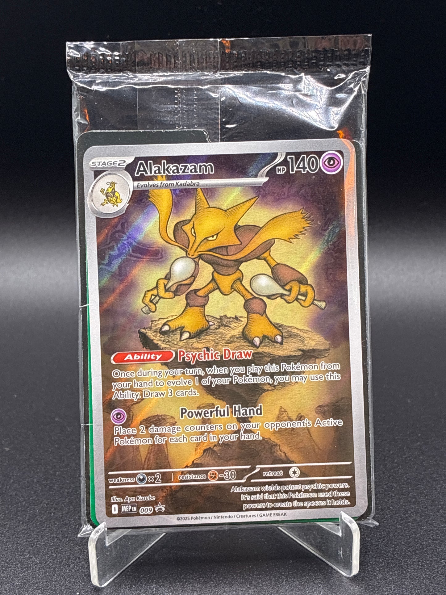 Pokémon TCG: 2025 Alakazam 009 - Mega Evolution - Sealed Promo