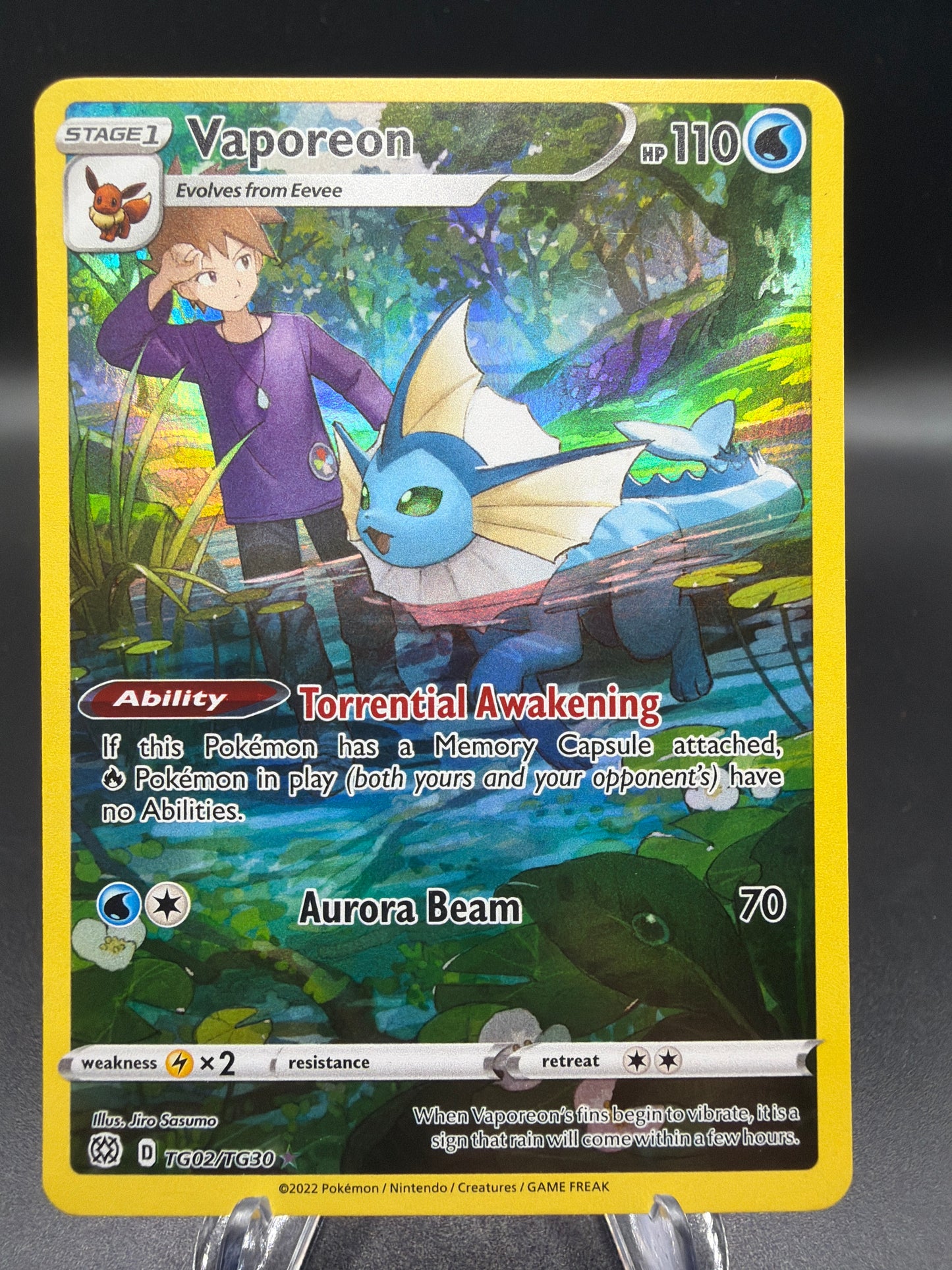 Pokémon TCG: 2022 Vaporeon - TG02/TG30 - SWSH: Brilliant Stars Trainer Gallery