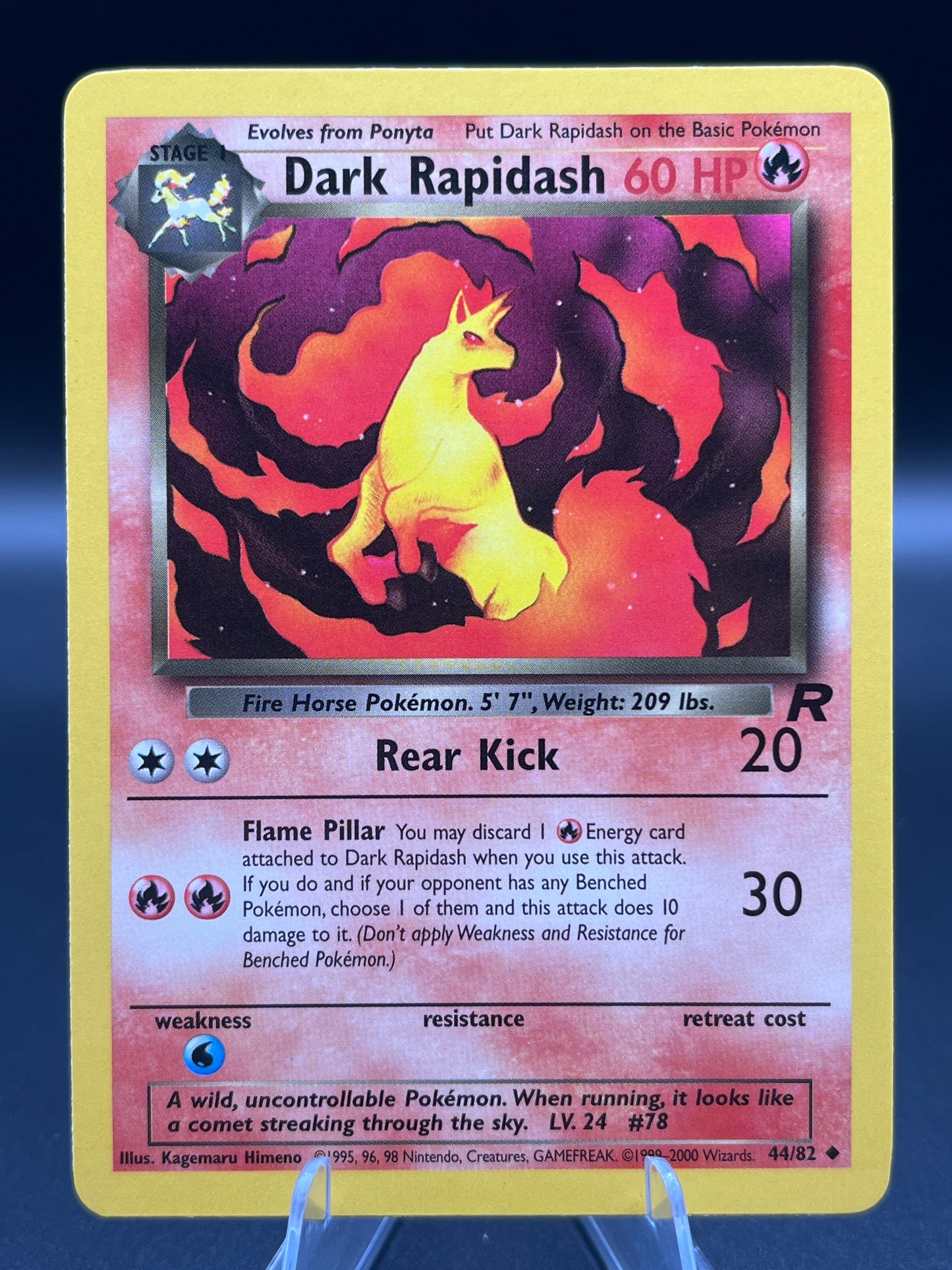 Pokémon TCG: 2000 Dark Rapidash 44/82 Team Rocket