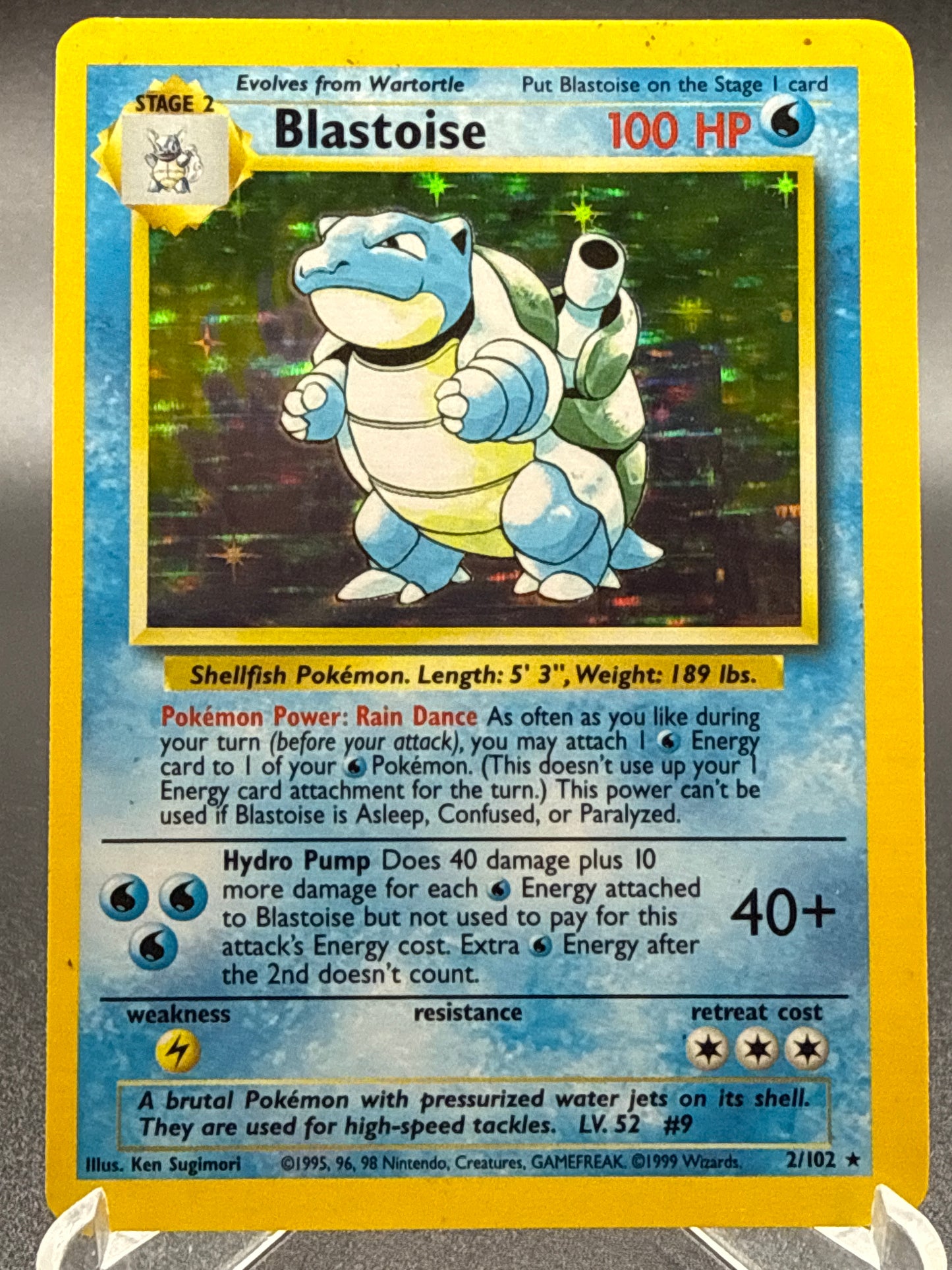 Pokémon TCG: 1999 Blastoise 2/102 Base Set