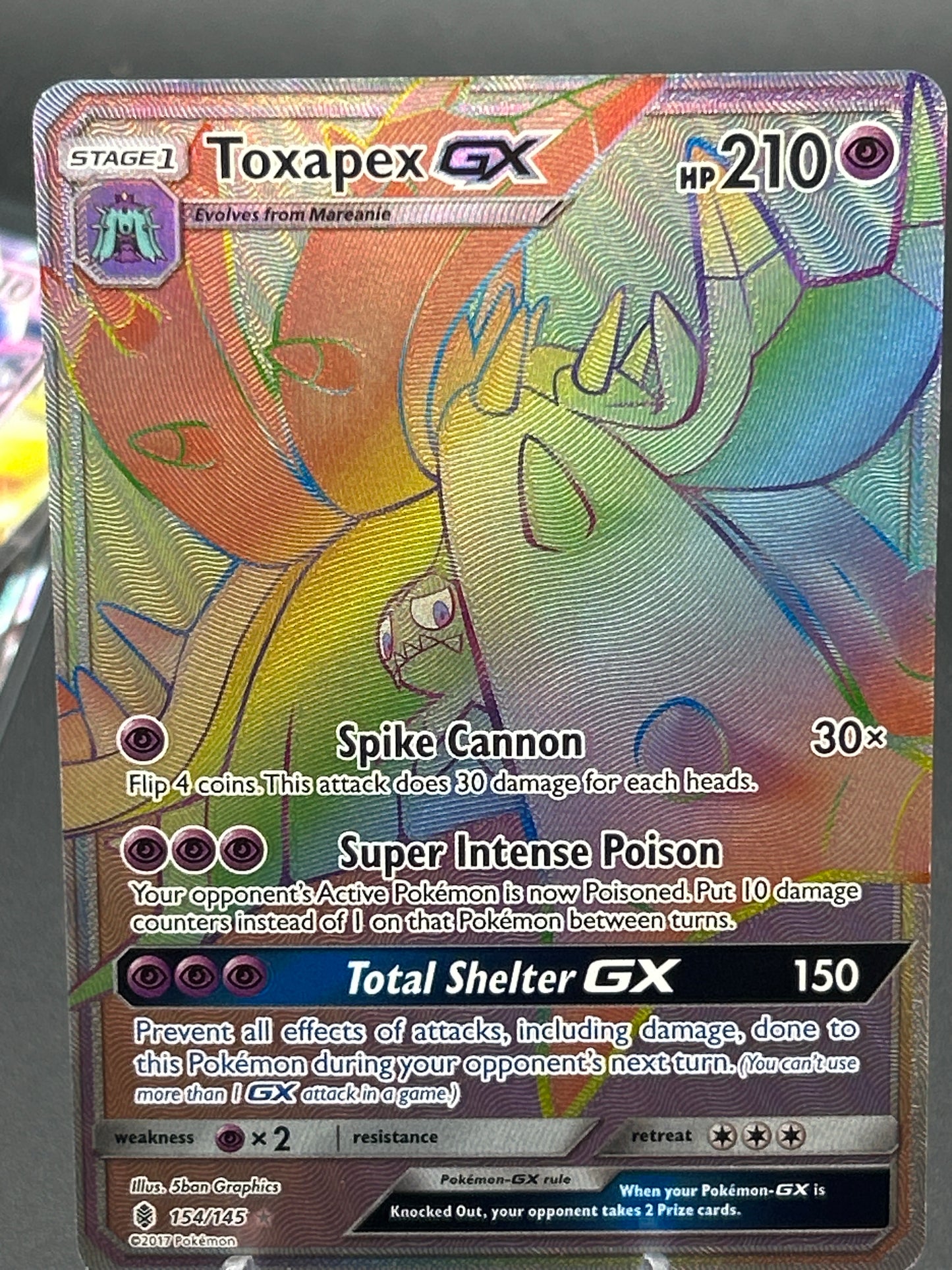 Pokémon TCG: Toxapex GX (Secret) - SM - Guardians Rising (SM02)