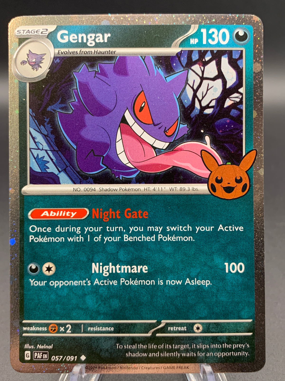 Pokémon TCG: 2024 Gengar - 057/091 - (Cosmos Holo) - Trick or Trade BOOster Bundle 2024