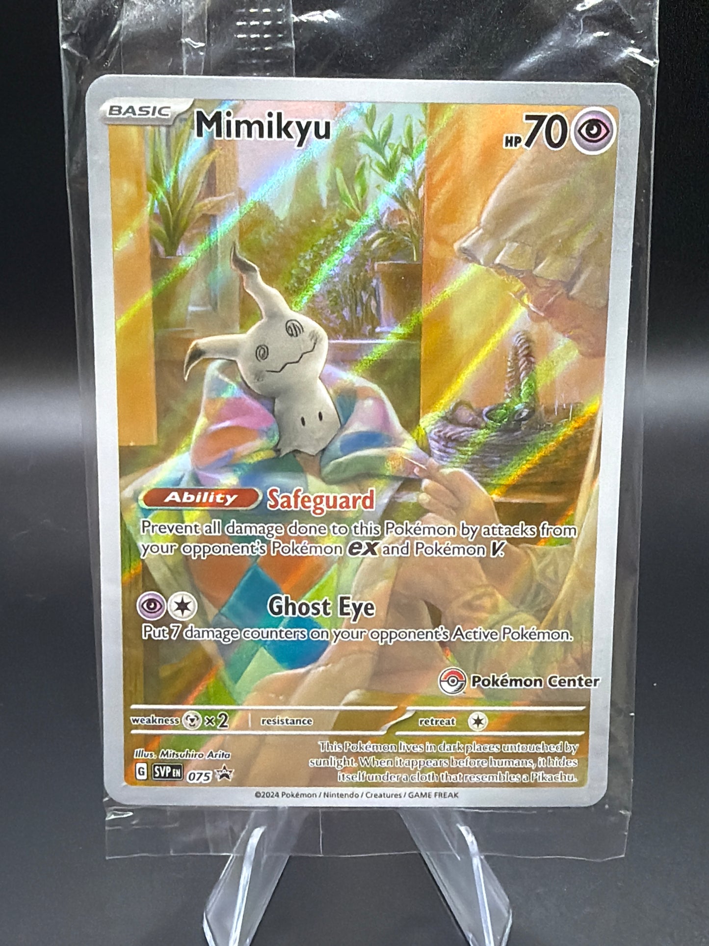 Pokémon TCG: 2024 Mimikyu - #075 - SV: Scarlet & Violet Promo Pokemon Center Stamped Sealed
