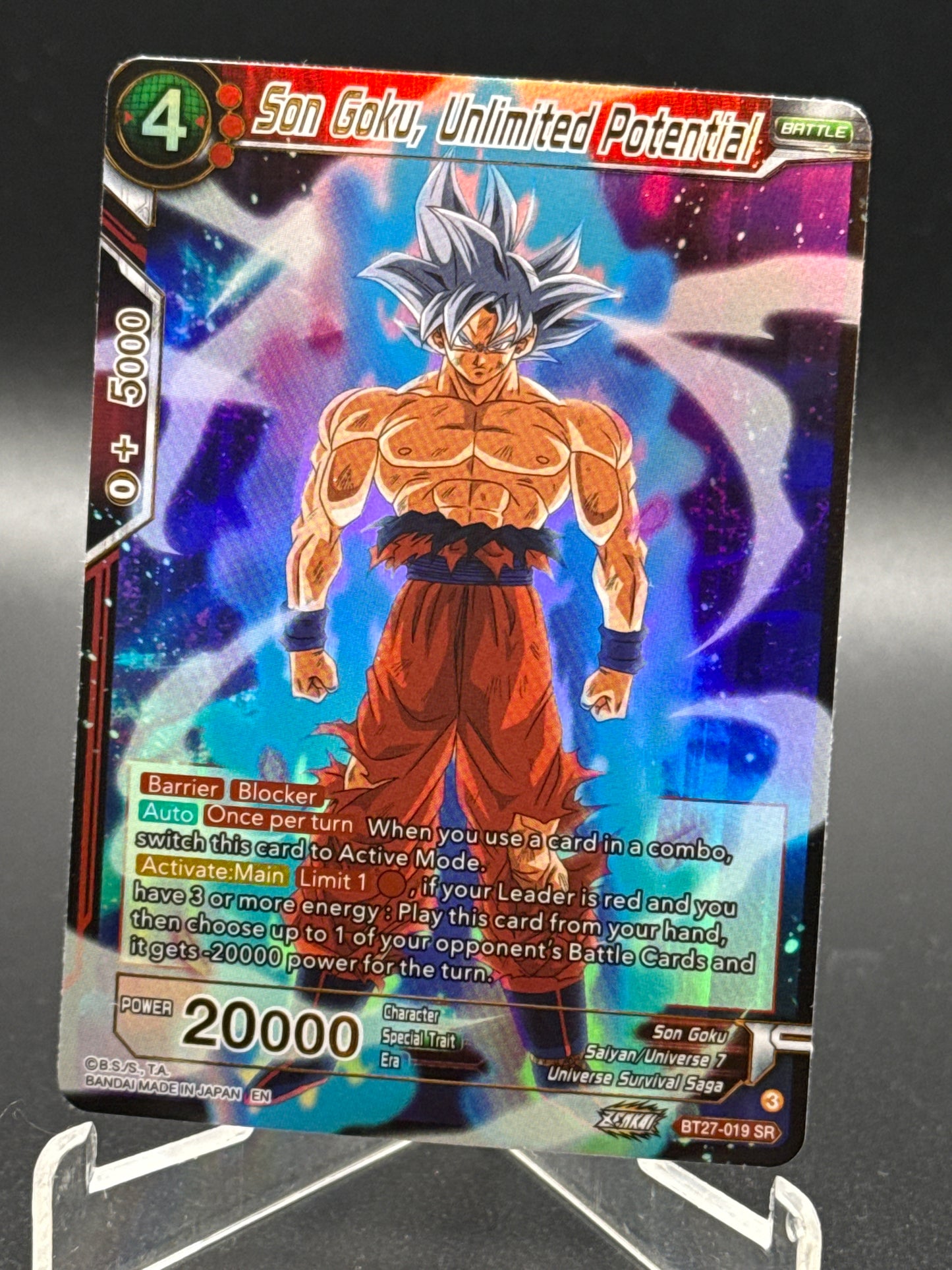 Dragon Ball TCG: Son Goku Unlimited Potential BT27-019 SR