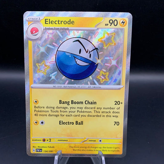 Pokémon TCG: 2024 Electrode 134/091 S&V Paldean Fates Baby Shiny