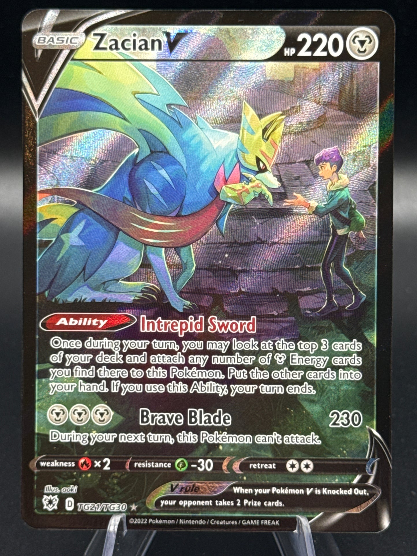 Pokémon TCG: 2022 - Zacian V - TG21/TG30 - SWSH: Astral Radiance Trainer Gallery