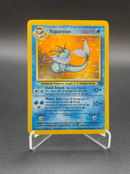 Pokémon TCG: 1999 Vaporeon 12/64 Jungle Holo