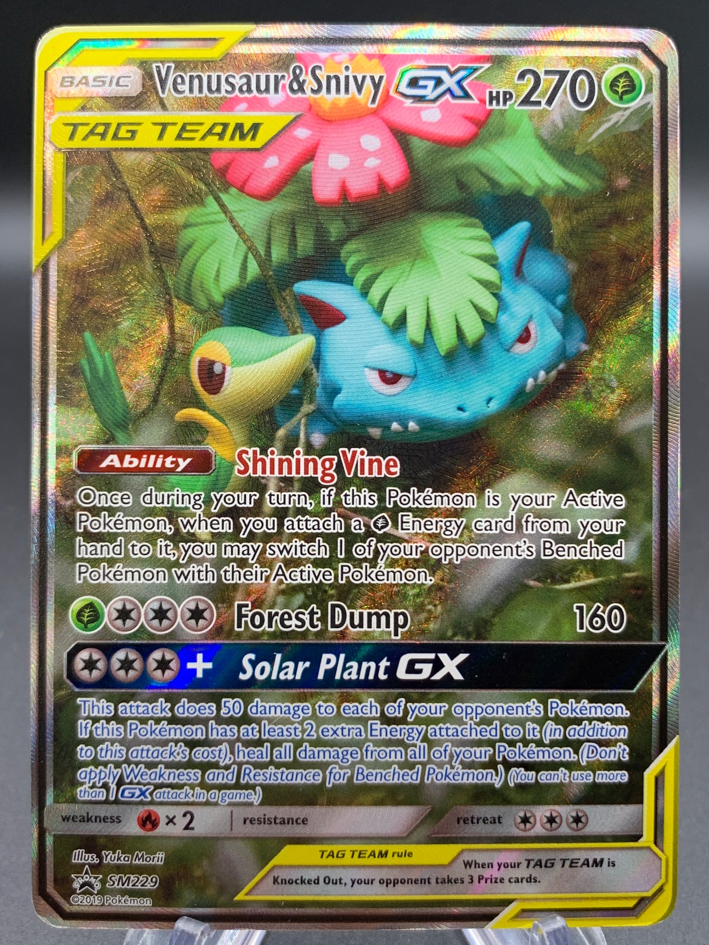 Pokémon TCG: 2023 Venusaur & Snivy GX - SM229 - S&M Tag Team Promo