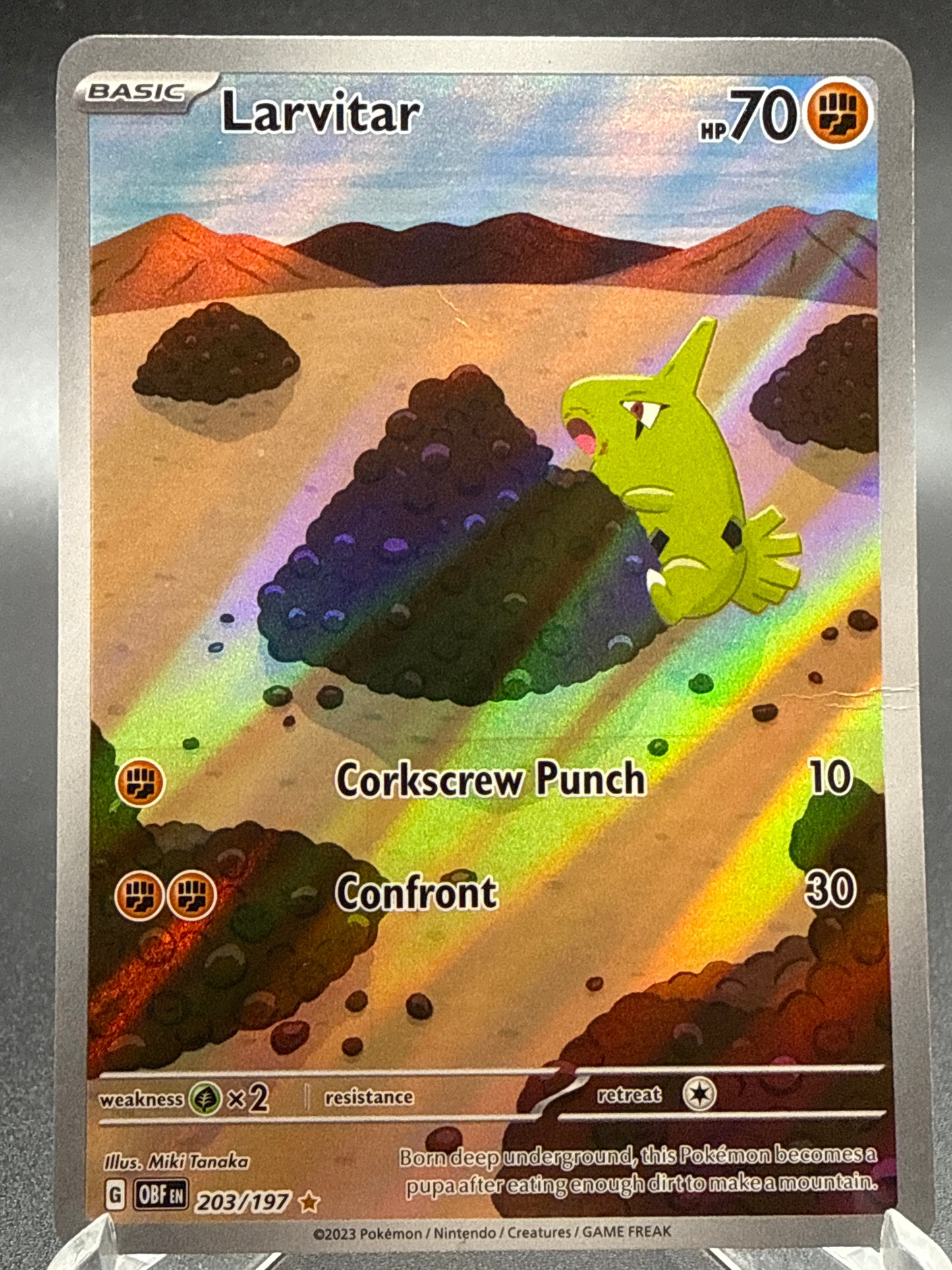 Pokémon TCG: 2023 Larvitar 203/197 SV: Obsidian Flames