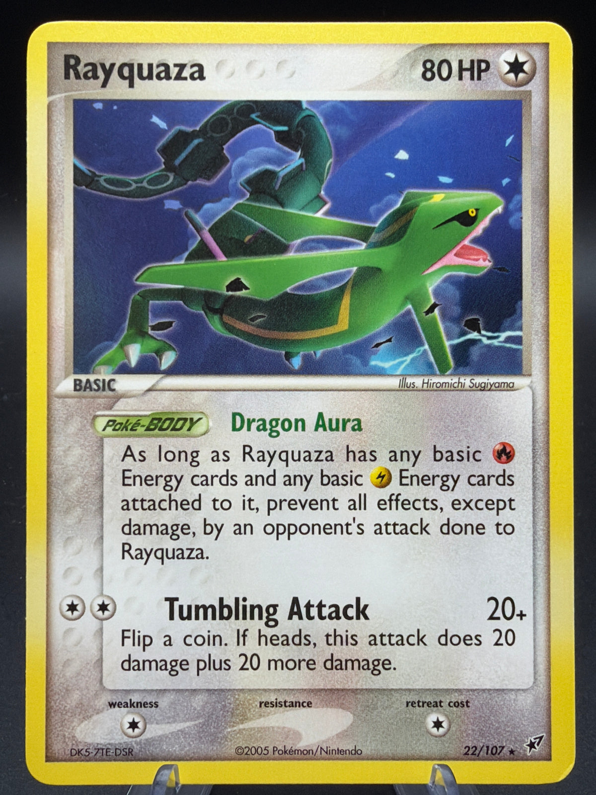 Pokémon TCG: 2005 Rayquaza 22/107  - EX Deoxys (DX)