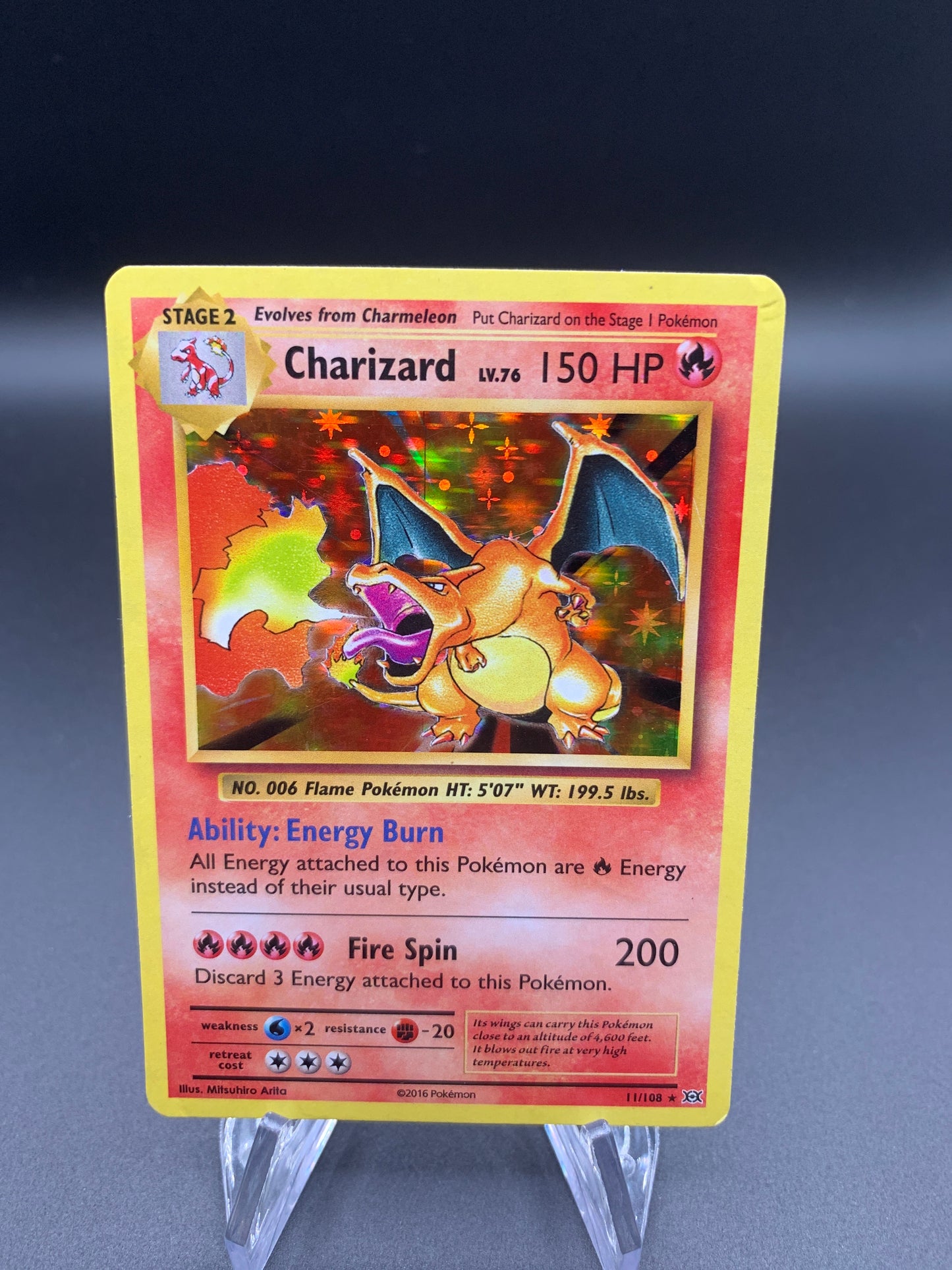 Pokémon TCG: 2016 Charizard - 11/108 - XY: Evolutions Reversed Holo