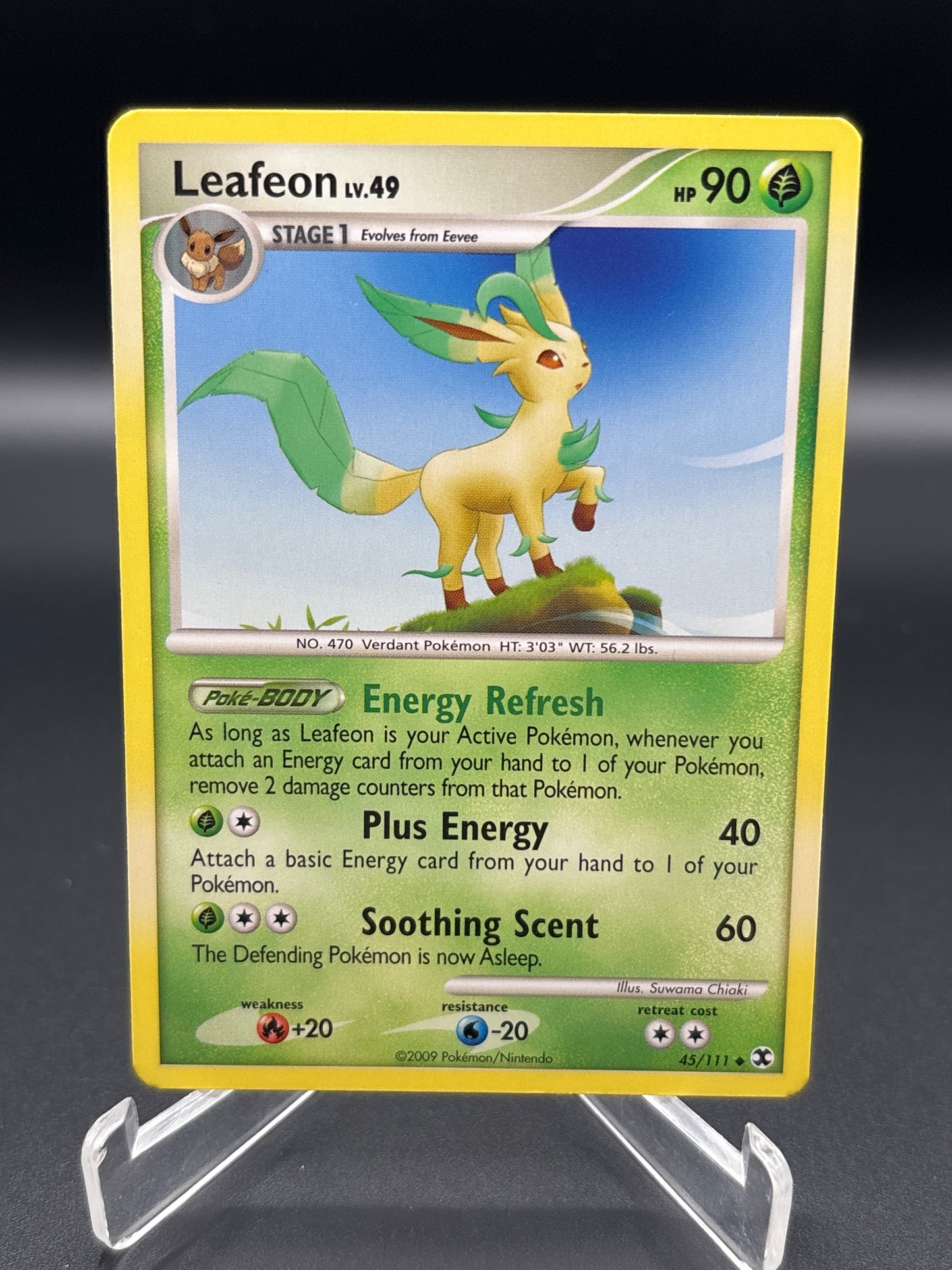 Pokémon TCG: 2008 Leafeon Lv. 49 - 45/111 - RR: Rising Rivals