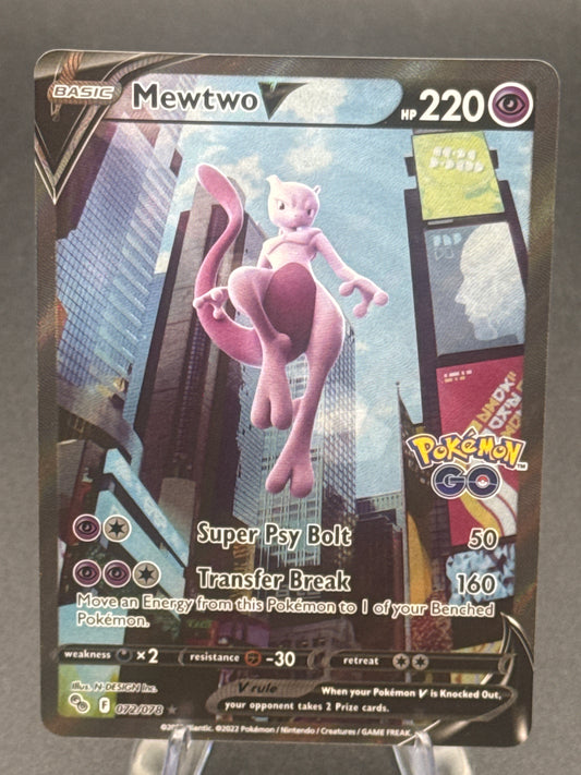 Pokémon TCG: 2022 Mewtwo V 072/078 SWSH: Pokémon Go