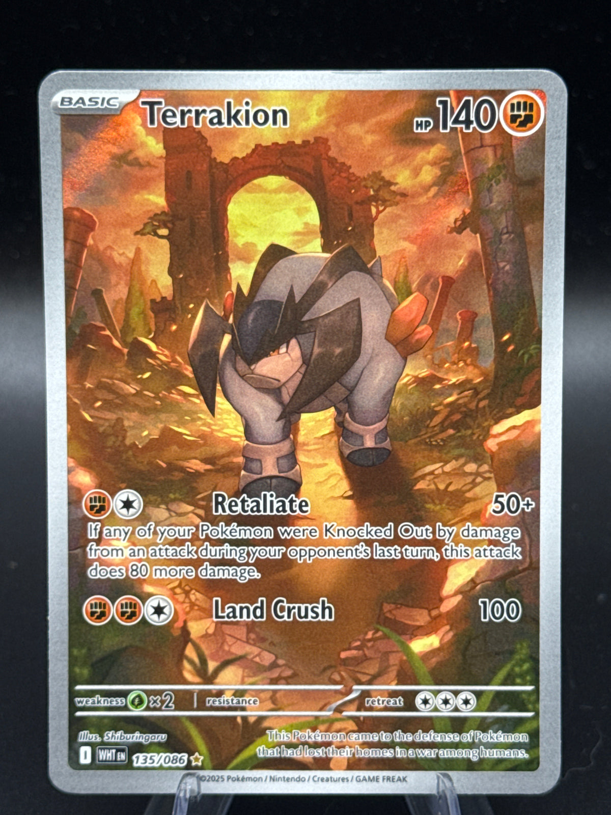 Pokémon TCG: 2025 Terrakion 135/086 SV: White Flare