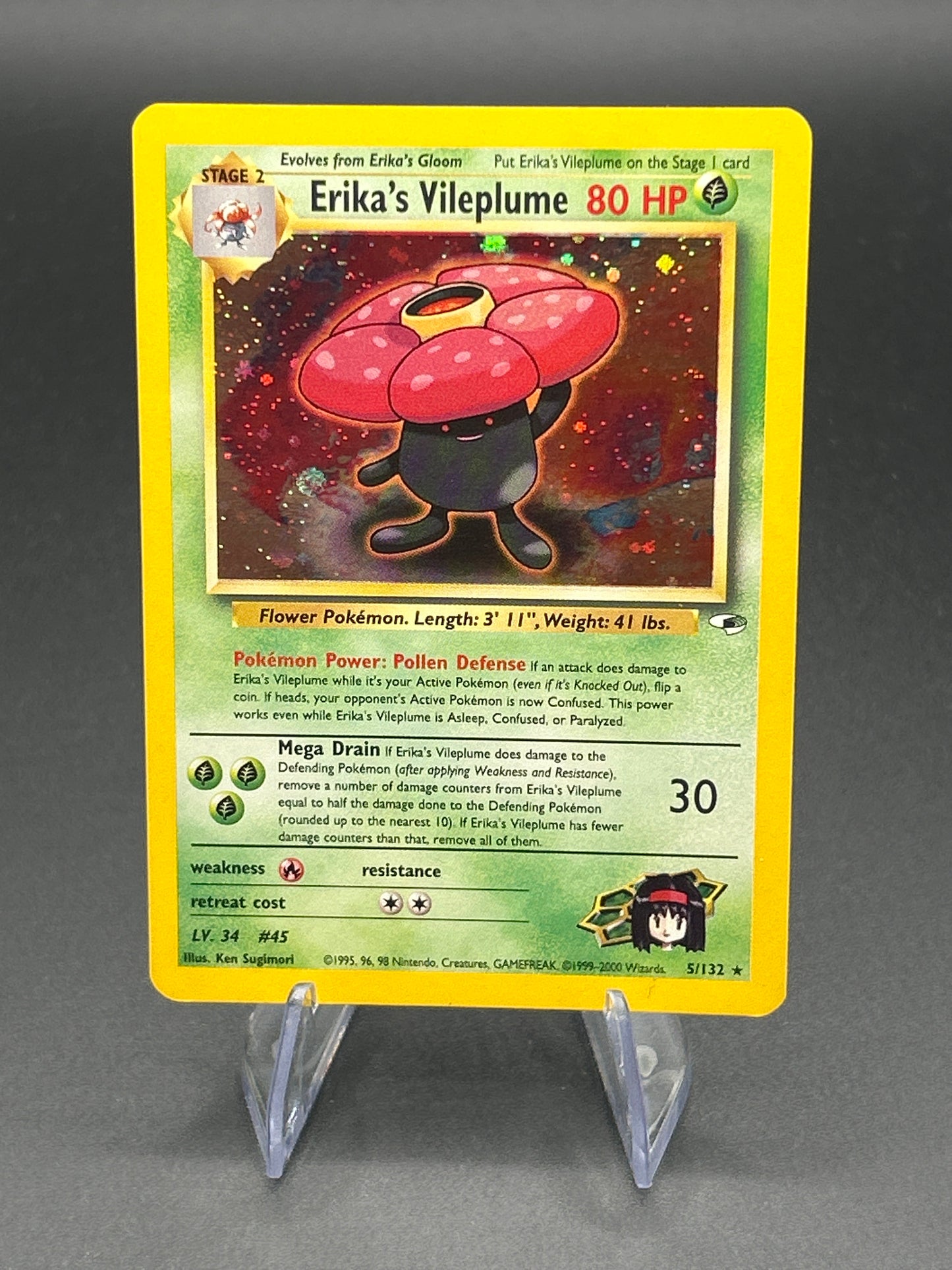 Pokémon TCG: 1995 Erika's Vileplume 5/132 - Gym Heroes