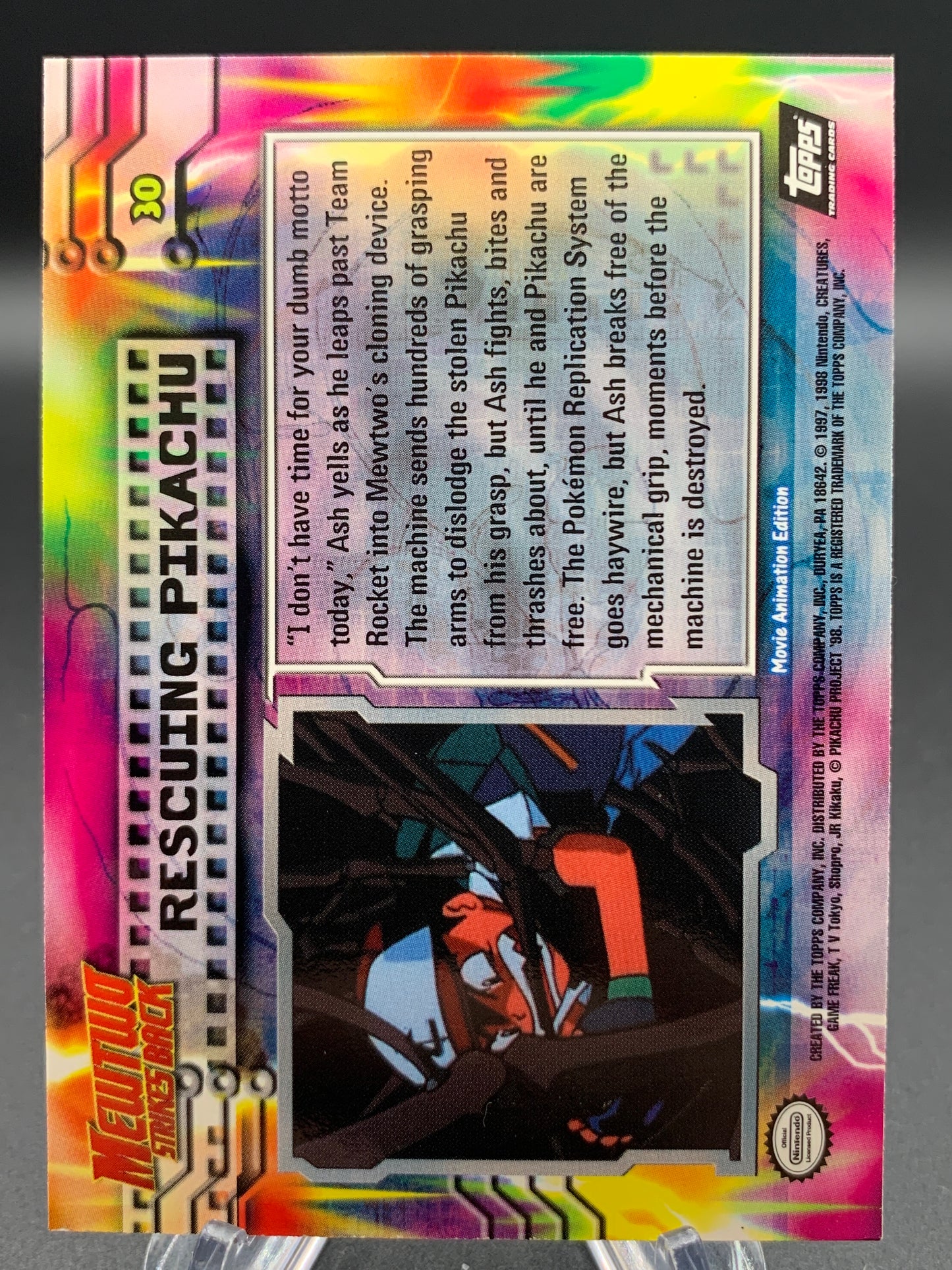 Pokémon TCG: Topps Pokémon Rescuing Pikachu  - #30 - Mewtwo Strikes Back Movie Animation Edition