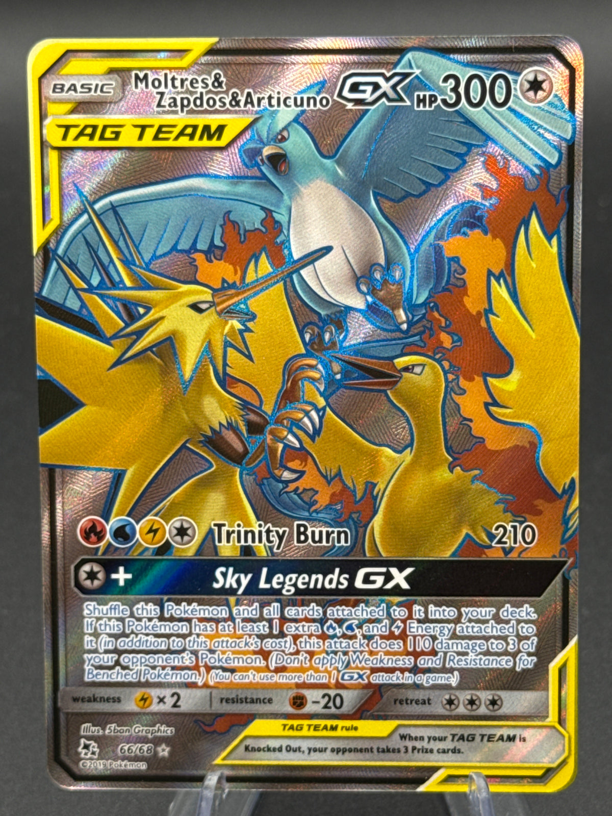 Pokémon TCG: 2019 Moltres & Zapdos & Articuno - 66/68 - SM: Hidden Fates