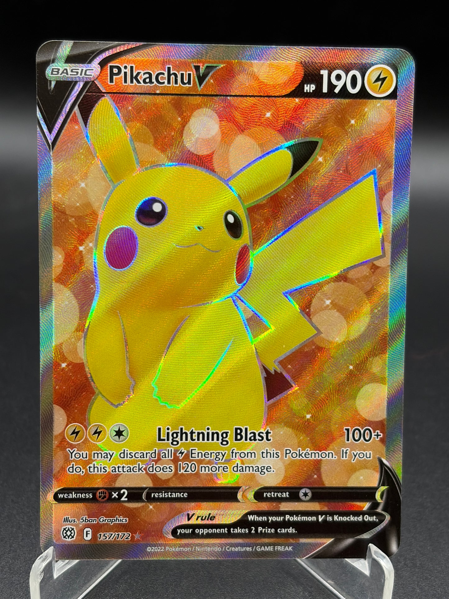 Pokémon TCG: 2022 Pikachu V 157/172 SWSH: Brilliant Stars