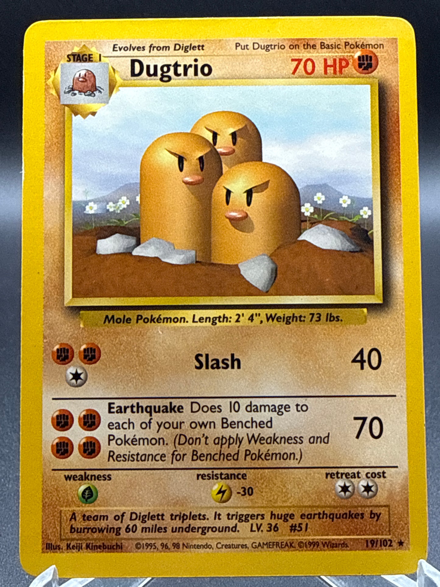 Pokémon TCG: 1999 Dugtrio - 19/102 - Base Set Unlimited