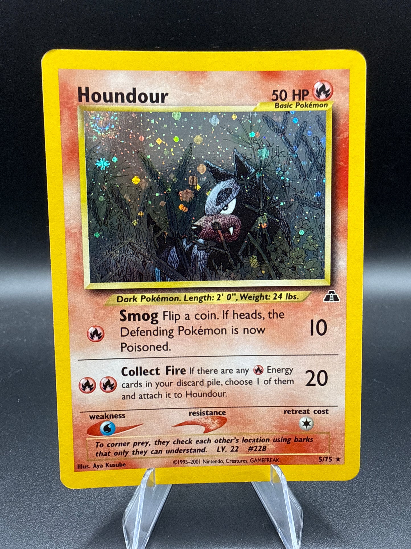 Pokémon TCG: 2001 Houndour 5/75 Neo Discovery Holo