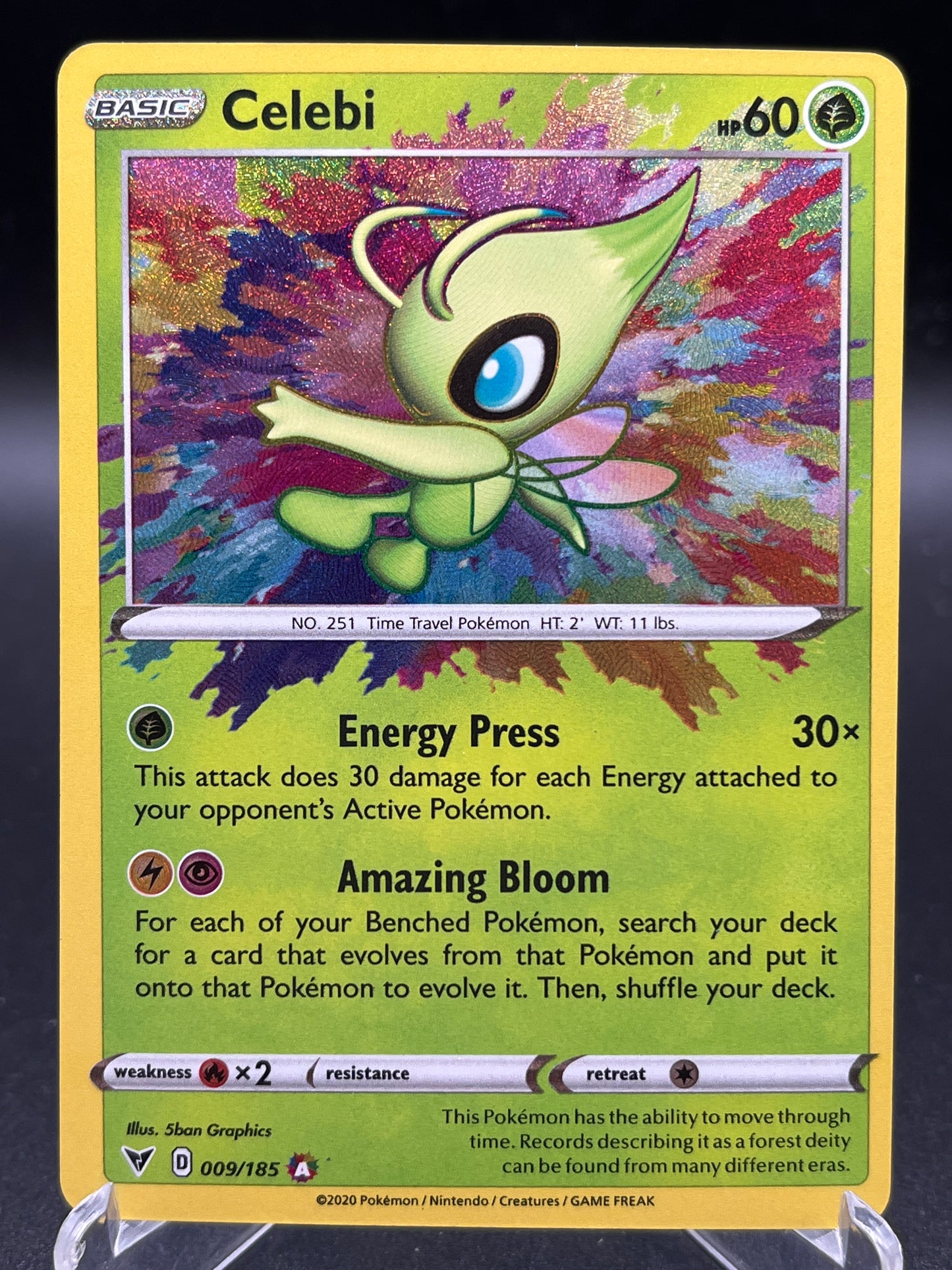 Pokémon TCG: 2020 Celebi 009/185 SWSH: Vivid Voltage Amazing Rare