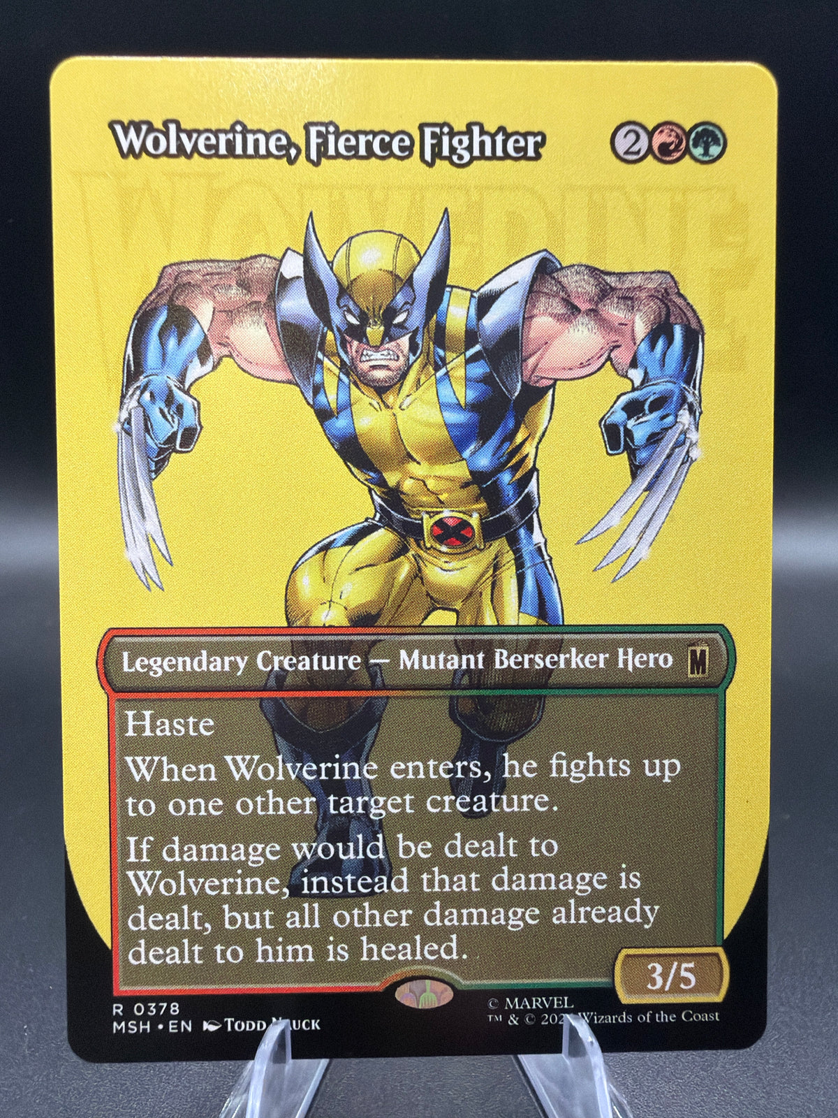 MTG TCG: 2026 Wolverine, Fierce Fighter (Borderless) - Marvel Super Heroes (MSH)