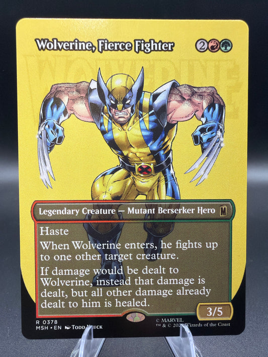 MTG TCG: 2026 Wolverine, Fierce Fighter (Borderless) - Marvel Super Heroes (MSH)