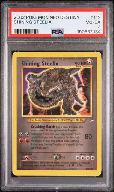 PSA 4 Pokémon TCG: 2001 Shining Steelix 112/105 Neo Destiny