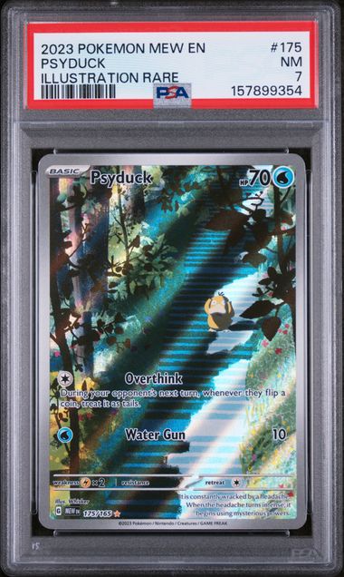 PSA 7 Pokémon TCG: 2023 POKEMON MEW EN-151 #175 PSYDUCK ILLUSTRATION RARE
