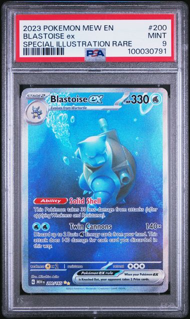 PSA 9 Pokémon TCG: 2023 Blastoise Ex 200/165 S&V:151
