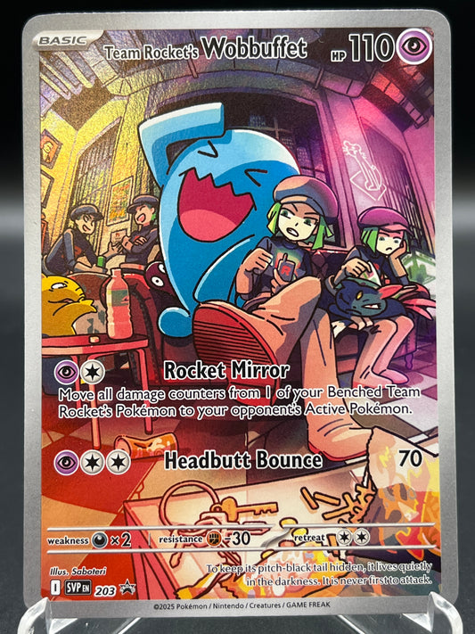 Pokémon TCG: 2025 Team Rocket's Wobbuffet - #203 - SV: Destined Rivals Promo