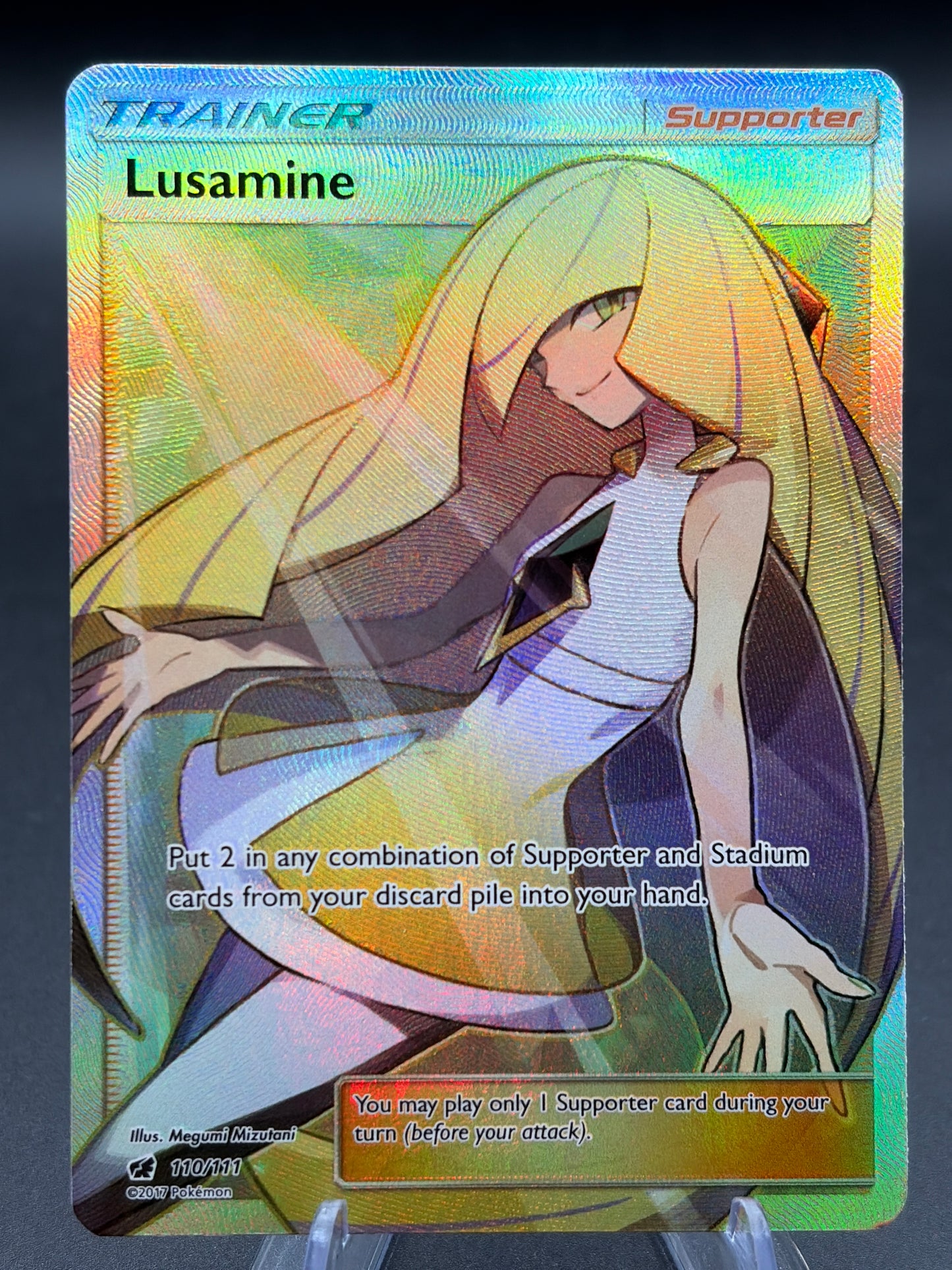Pokémon TCG: 2019 Lusamine 110/111 SM: Crimson Imvasion Full Art