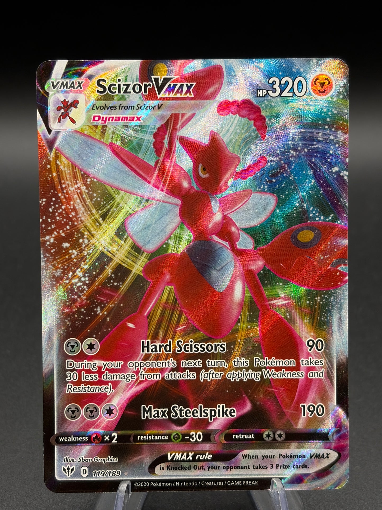 Pokémon TCG: 2020 Scizor VMAX 119/189 SWSH: Darkness Ablaze