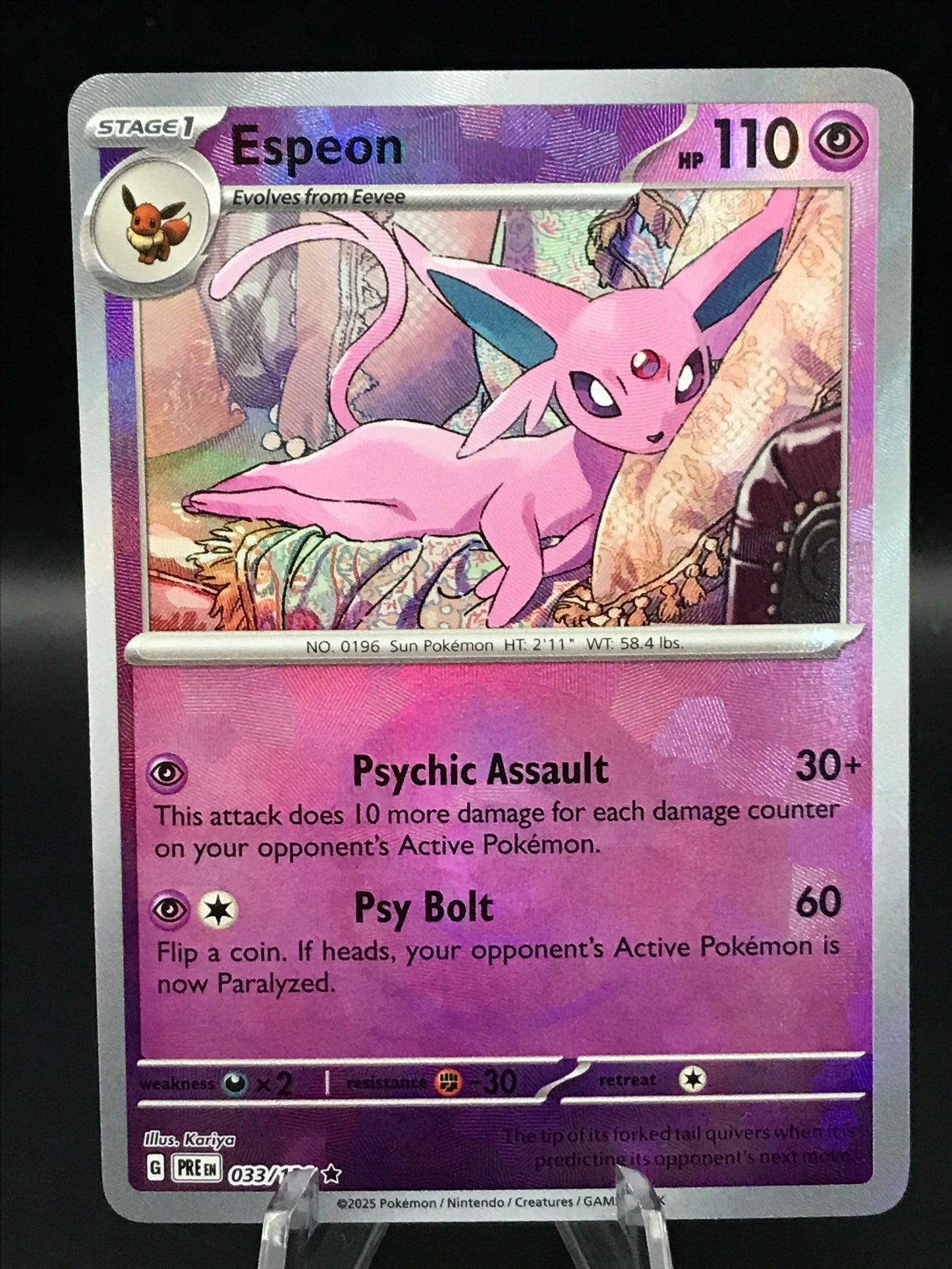 Pokémon TCG: 2025 Espeon Poke Ball 033/131 SV: Prismatic Evolutions